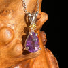 Amethyst & Citrine Necklace Sterling #6620-Moldavite Life