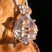 Amethyst Crystal Pendant Sterling Double Terminated #7603-Moldavite Life