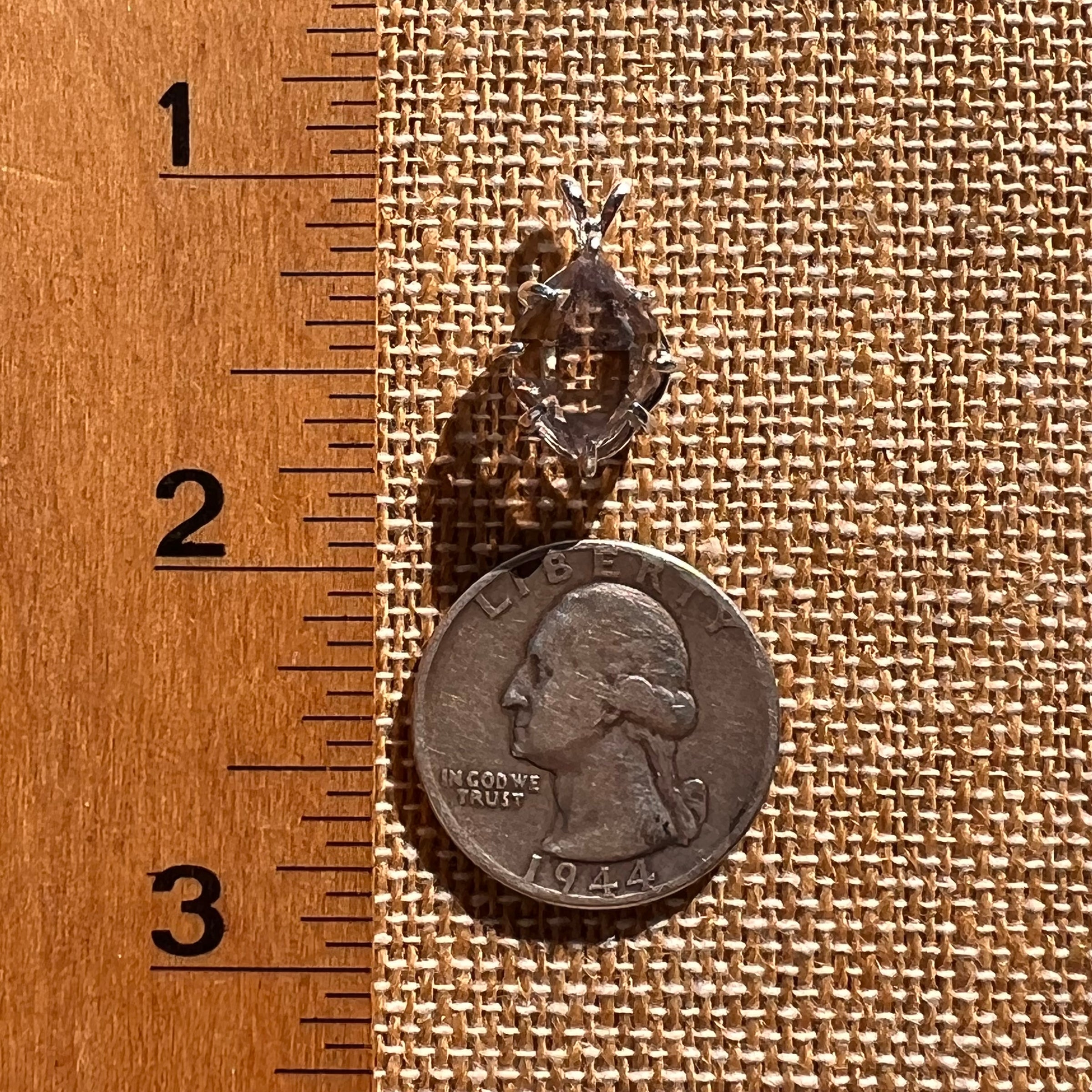 Amethyst Crystal Pendant Sterling Double Terminated #7603-Moldavite Life