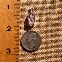 Amethyst Crystal Pendant Sterling Double Terminated #7605-Moldavite Life