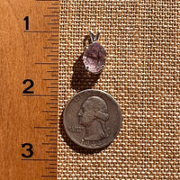 Amethyst Crystal Pendant Sterling Double Terminated #7607-Moldavite Life