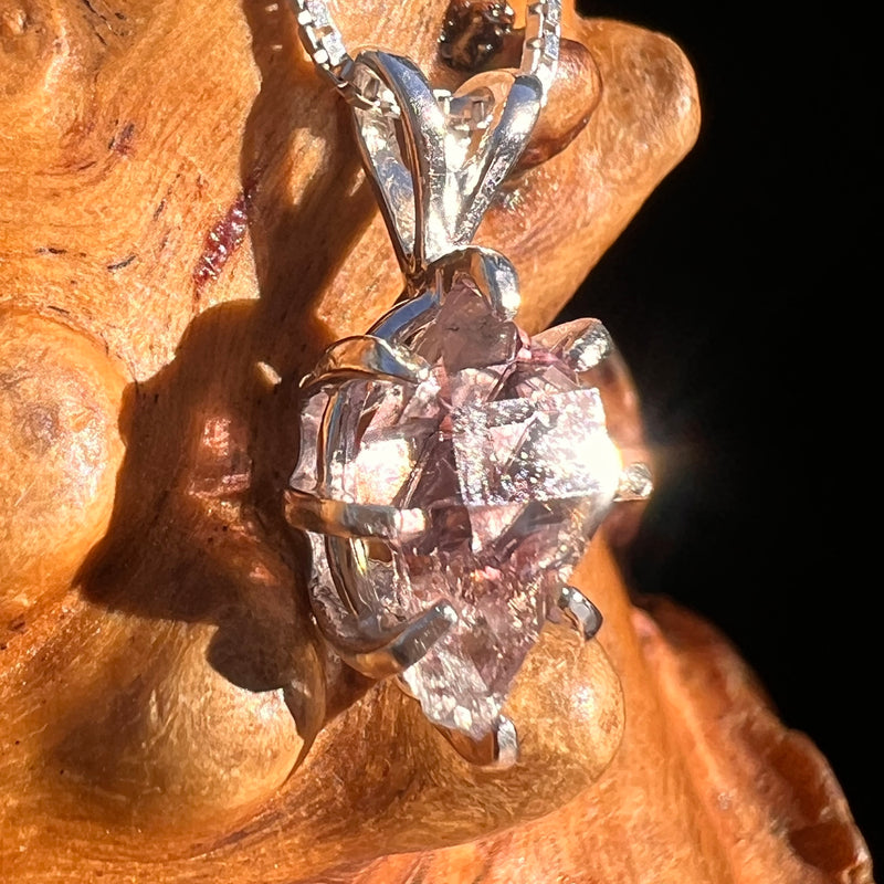 Amethyst Crystal Pendant Sterling Double Terminated #7608-Moldavite Life