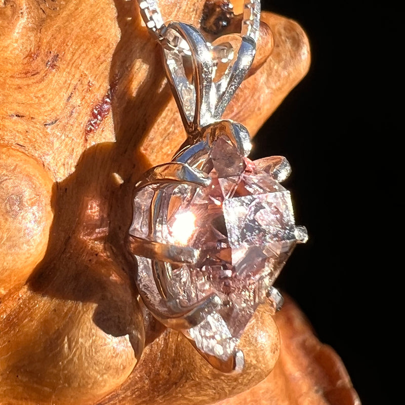 Amethyst Crystal Pendant Sterling Double Terminated #7608-Moldavite Life