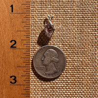 Amethyst Crystal Pendant Sterling Double Terminated #7608-Moldavite Life