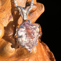 Amethyst Crystal Pendant Sterling Double Terminated #7620-Moldavite Life