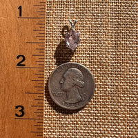 Amethyst Crystal Pendant Sterling Double Terminated #7620-Moldavite Life