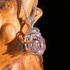 Amethyst Crystal Pendant Sterling Silver #7609-Moldavite Life