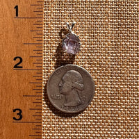 Amethyst Crystal Pendant Sterling Silver #7609-Moldavite Life