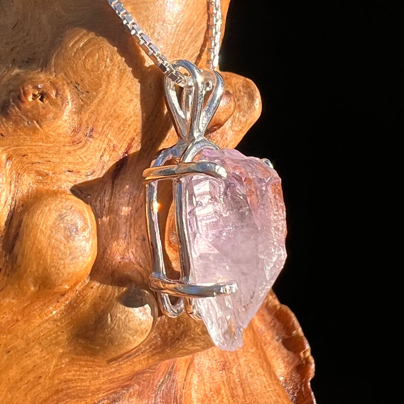 Amethyst Crystal Pendant Sterling Silver #7610-Moldavite Life