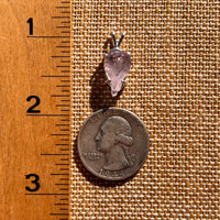 Amethyst Crystal Pendant Sterling Silver #7610-Moldavite Life