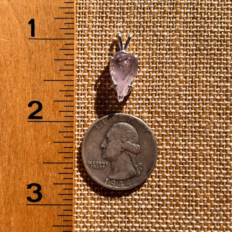 Amethyst Crystal Pendant Sterling Silver #7610-Moldavite Life