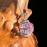 Amethyst Crystal Pendant Sterling Silver #7611-Moldavite Life
