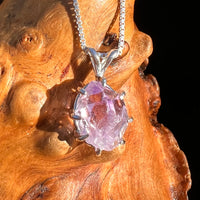 Amethyst Crystal Pendant Sterling Silver #7611-Moldavite Life