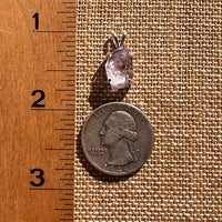 Amethyst Crystal Pendant Sterling Silver #7613-Moldavite Life