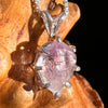 Amethyst Crystal Pendant Sterling Silver #7615-Moldavite Life