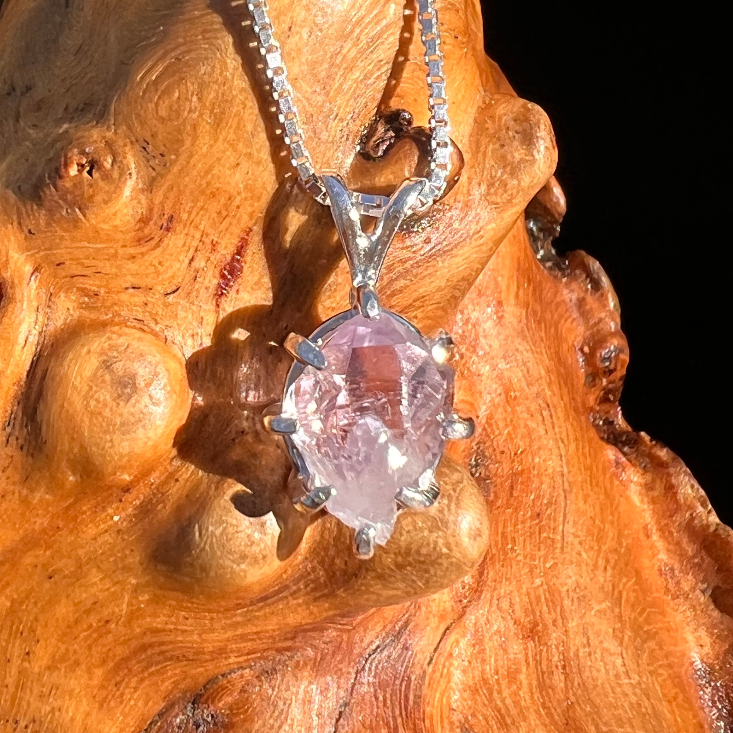 Amethyst Crystal Pendant Sterling Silver #7615-Moldavite Life