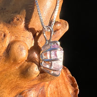 Amethyst Crystal Pendant Sterling Silver #7617-Moldavite Life