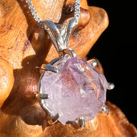 Amethyst Crystal Pendant Sterling Silver #7618-Moldavite Life