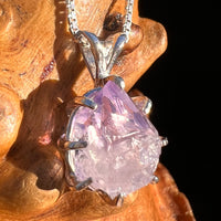 Amethyst Crystal Pendant Sterling Silver #7619-Moldavite Life