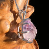 Amethyst Crystal Pendant Sterling Silver #7619-Moldavite Life