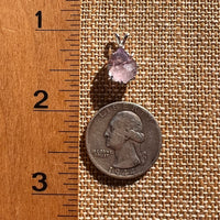 Amethyst Crystal Pendant Sterling Silver #7619-Moldavite Life