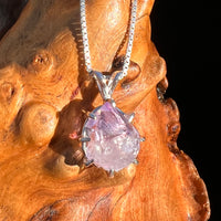 Amethyst Crystal Pendant Sterling Silver #7619-Moldavite Life