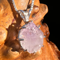 Amethyst Crystal Pendant Sterling Silver #7621-Moldavite Life
