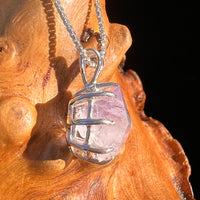 Amethyst Crystal Pendant Sterling Silver #7621-Moldavite Life