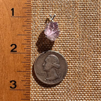 Amethyst Crystal Pendant Sterling Twin #7604-Moldavite Life