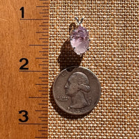 Amethyst Crystal Pendant Sterling Twin #7606-Moldavite Life
