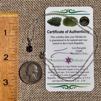 Amethyst & Moldavite Necklace Sterling Silver #8712-Moldavite Life