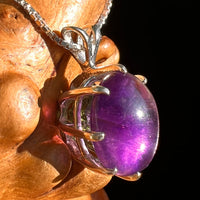 Amethyst & Moldavite Pendant Sterling Silver "Hidden Gem" #8865-Moldavite Life