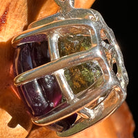 Amethyst & Moldavite Pendant Sterling Silver "Hidden Gem" #8865-Moldavite Life