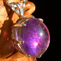 Amethyst & Moldavite Pendant Sterling Silver "Hidden Gem" #8866-Moldavite Life