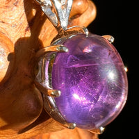 Amethyst & Moldavite Pendant Sterling Silver "Hidden Gem" #8867-Moldavite Life
