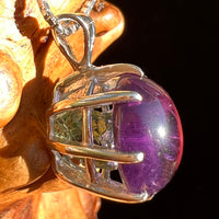 Amethyst & Moldavite Pendant Sterling Silver "Hidden Gem" #8867-Moldavite Life