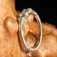 Amethyst & Moldavite Ring Sterling Silver #5116-Moldavite Life