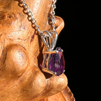 Amethyst Pear Necklace Sterling Silver #8573-Moldavite Life
