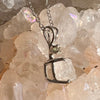 Anandalite & Moldavite Necklace Sterling #6003-Moldavite Life