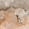 Anandalite & Moldavite Necklace Sterling #6010-Moldavite Life