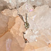 Anandalite & Moldavite Necklace Sterling #6014-Moldavite Life