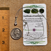 Anandalite & Moldavite Necklace Sterling #8207-Moldavite Life
