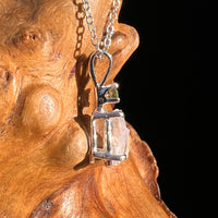 Anandalite & Moldavite Necklace Sterling #8208-Moldavite Life