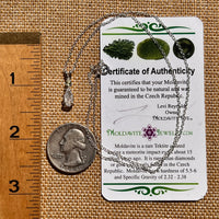 Anandalite & Moldavite Necklace Sterling #8208-Moldavite Life