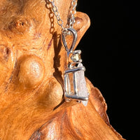 Anandalite & Moldavite Necklace Sterling #8209-Moldavite Life