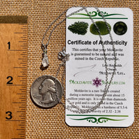 Anandalite & Moldavite Necklace Sterling #8209-Moldavite Life