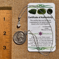 Anandalite & Moldavite Necklace Sterling #8210-Moldavite Life