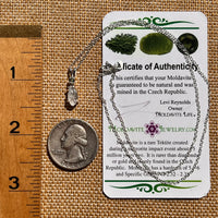 Anandalite & Moldavite Necklace Sterling #8211-Moldavite Life