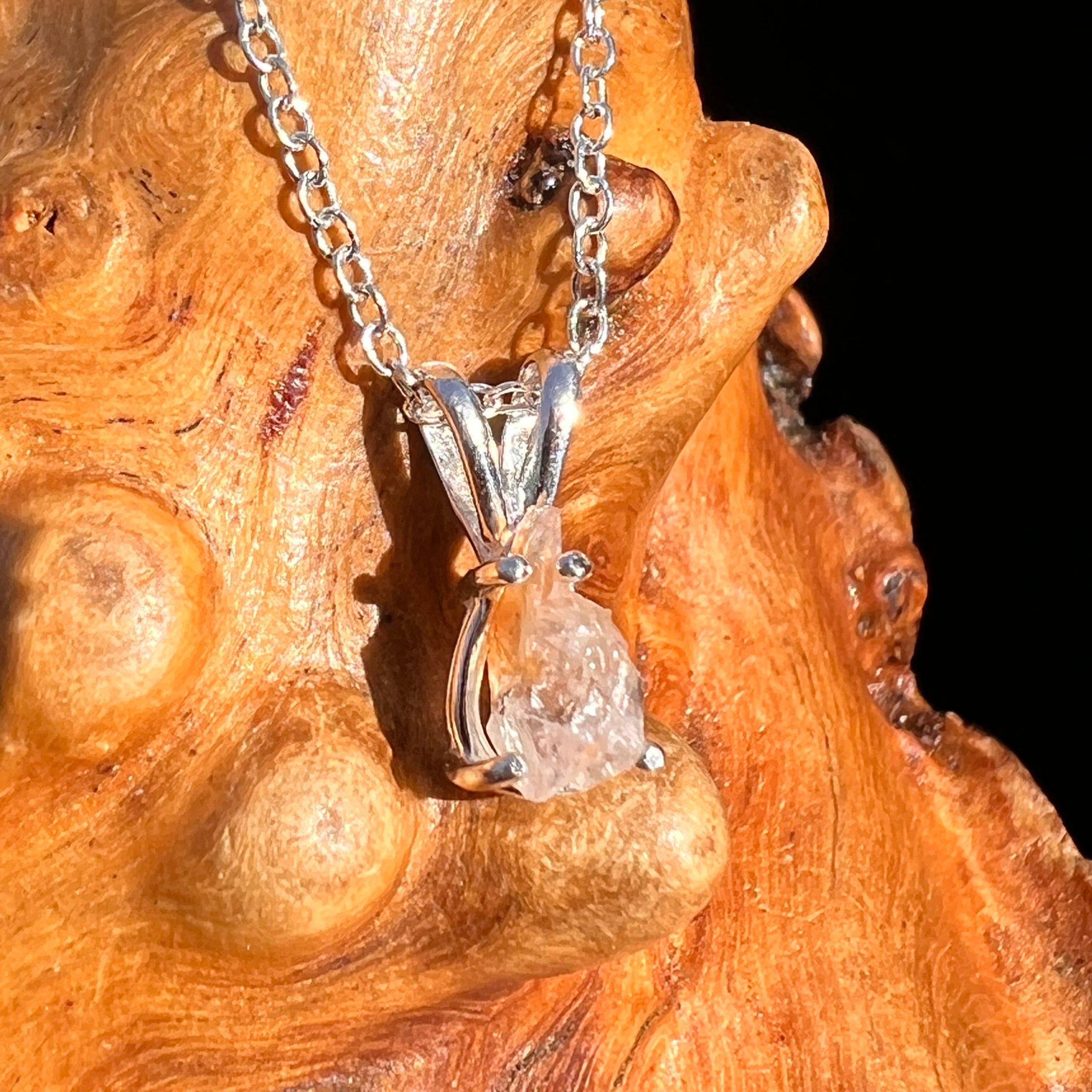 Anandalite Necklace Sterling Silver #6022-Moldavite Life