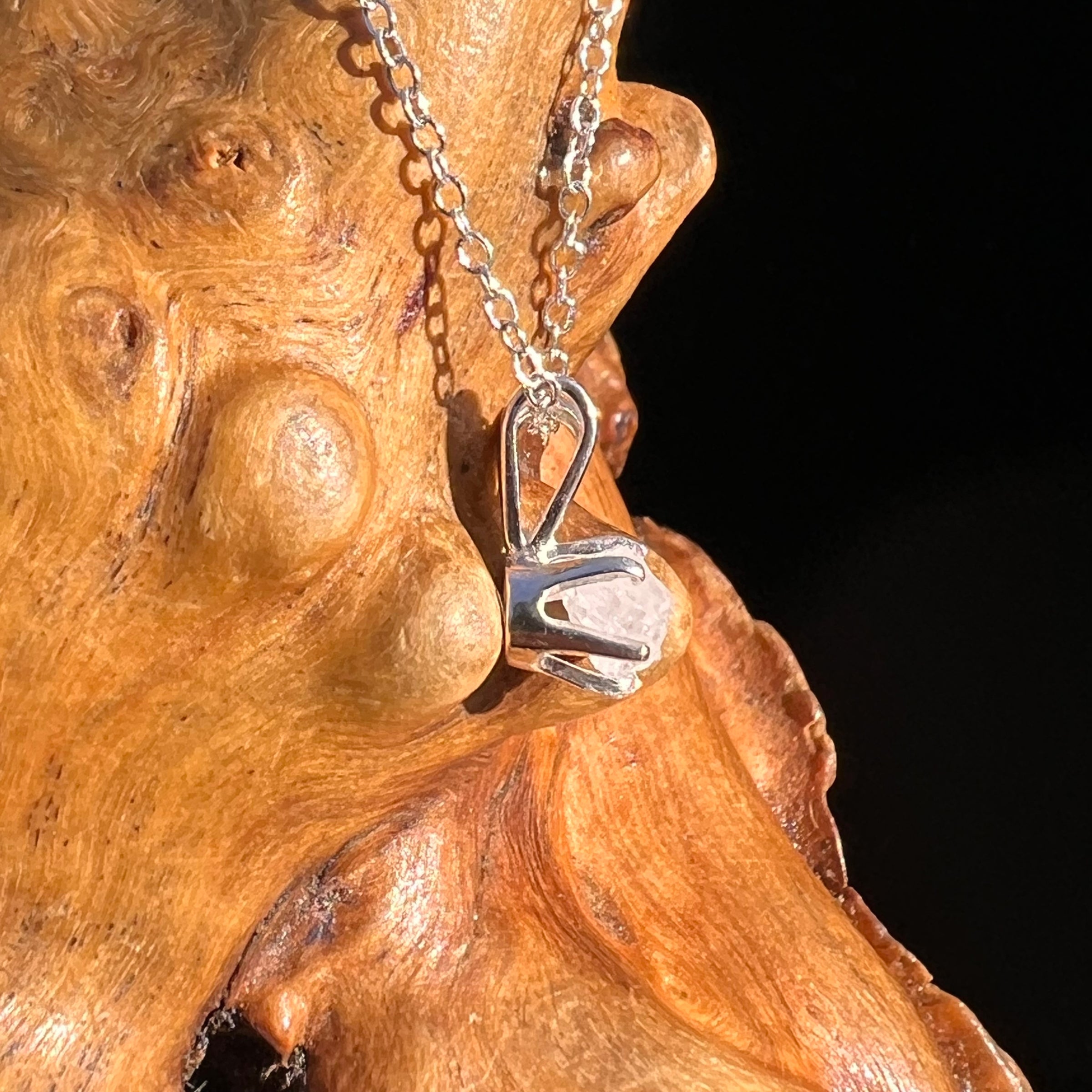 Anandalite Necklace Sterling Silver #8215-Moldavite Life